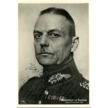 RUNDSTEDT KARL VON: (1875-1953) German Wehrmacht field Marshal of Nazi Germany during WWII.