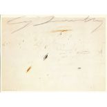 TWOMBLY CY: (1928-2011) American painter of large-scale and graffiti works.