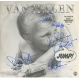 VAN HALEN: American Hard Rock band. Multiple signed album record sleeve for Van Halen-1984.