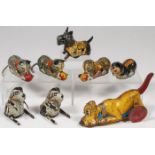 EIGHT TIN LITHO MARX TOYS