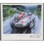 THREE FORMULA ONE PRINTS AND SIGNATURES