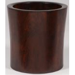 A CHINESE ROSEWOOD BRUSHPOT