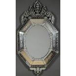 A VENETIAN ETCHED MIRROR