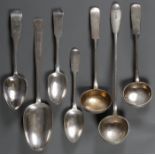 RUSSIAN SILVER SPOONS & LADLES, 19th C