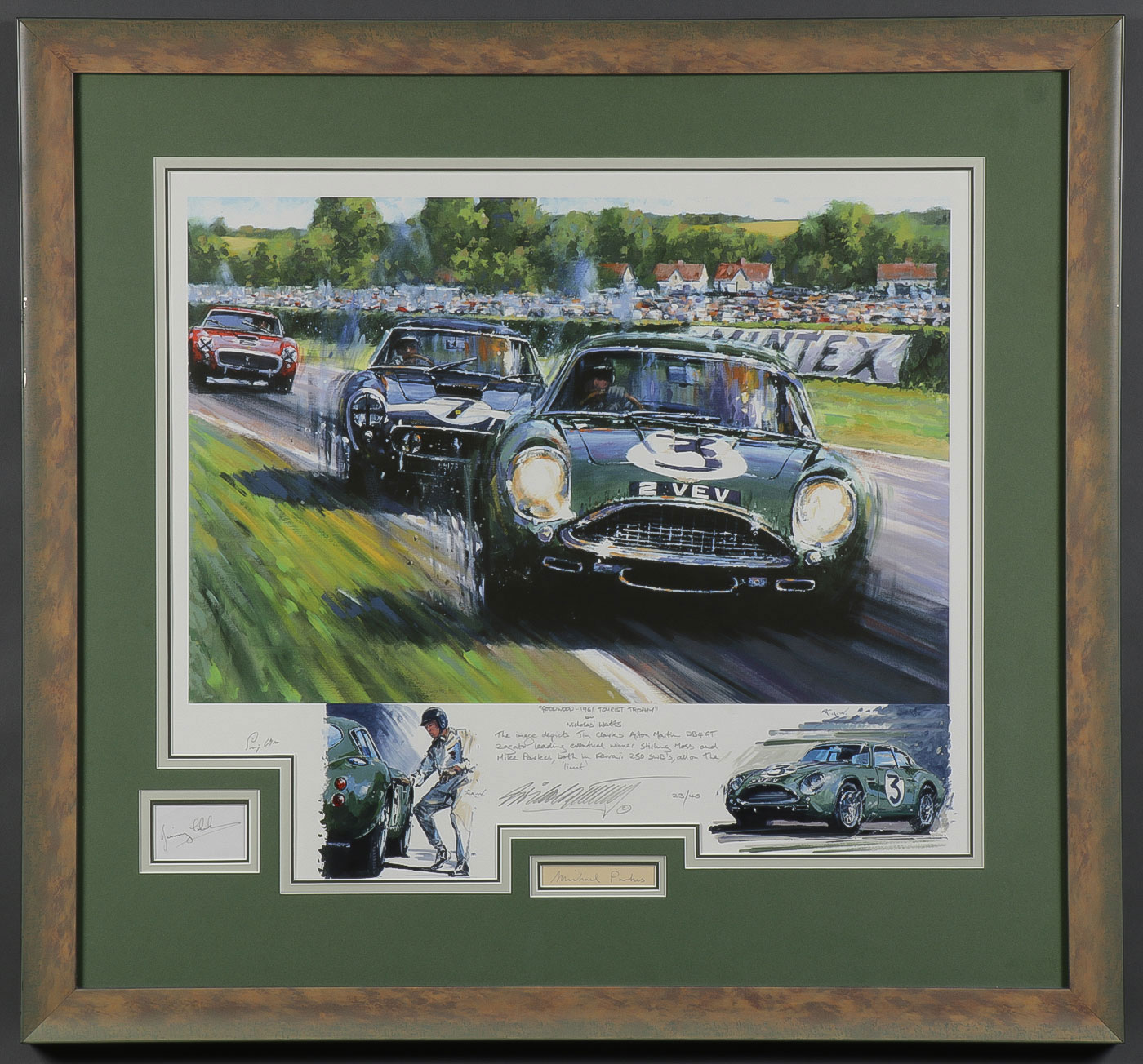 A SIGNED STIRLING MOSS PRINT