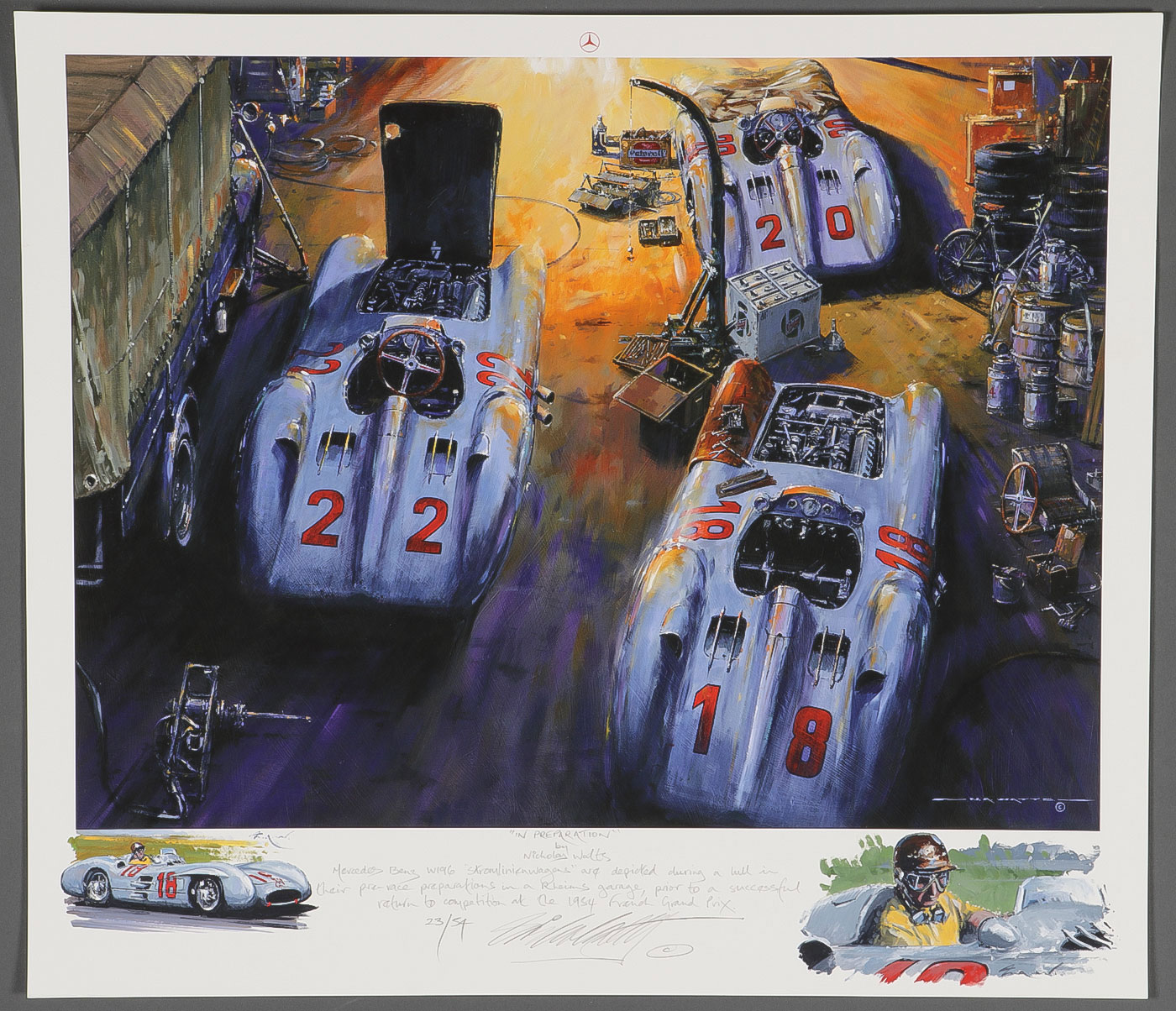 FOUR FORMULA ONE PRINTS & SIGNATURES