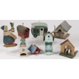 A PRIMITIVE & FOLKART BIRDHOUSE COLLECTION