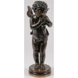 A FRENCH BRONZE PUTTI, 19TH C