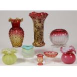 AMBERINA & OTHER VICTORIAN ART GLASS