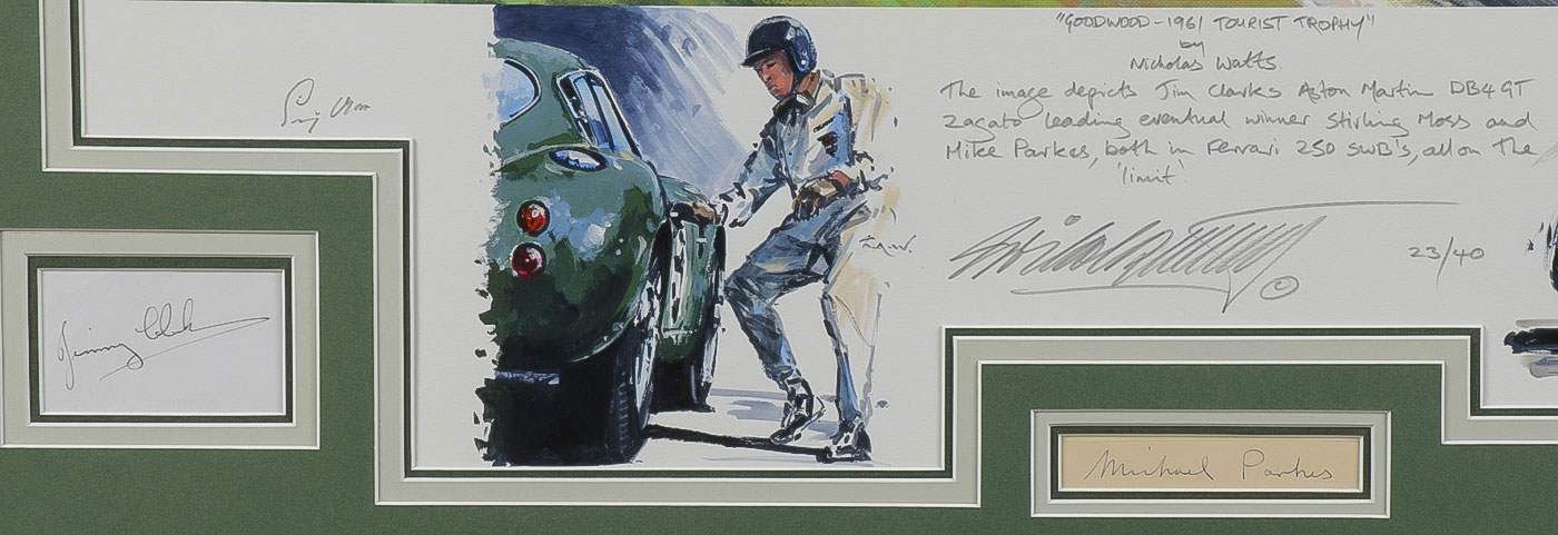 A SIGNED STIRLING MOSS PRINT - Image 2 of 2