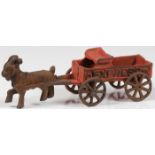 A CAST IRON EXPRESS GOAT CART