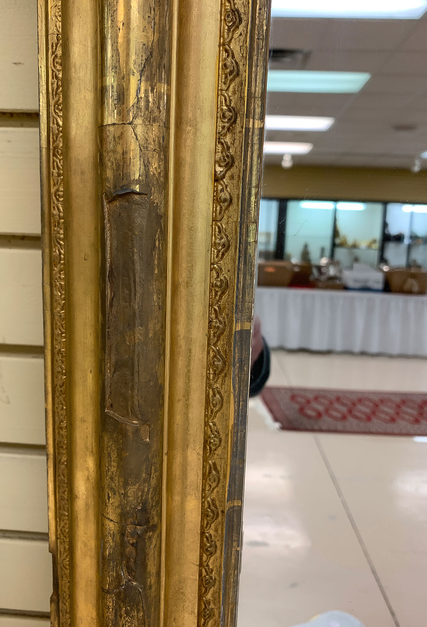 LARGE GILT PIER MIRROR WITH CONSOLE TABLE - Image 7 of 10