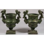 A PAIR OF NEOCLASSICAL GARDEN URNS