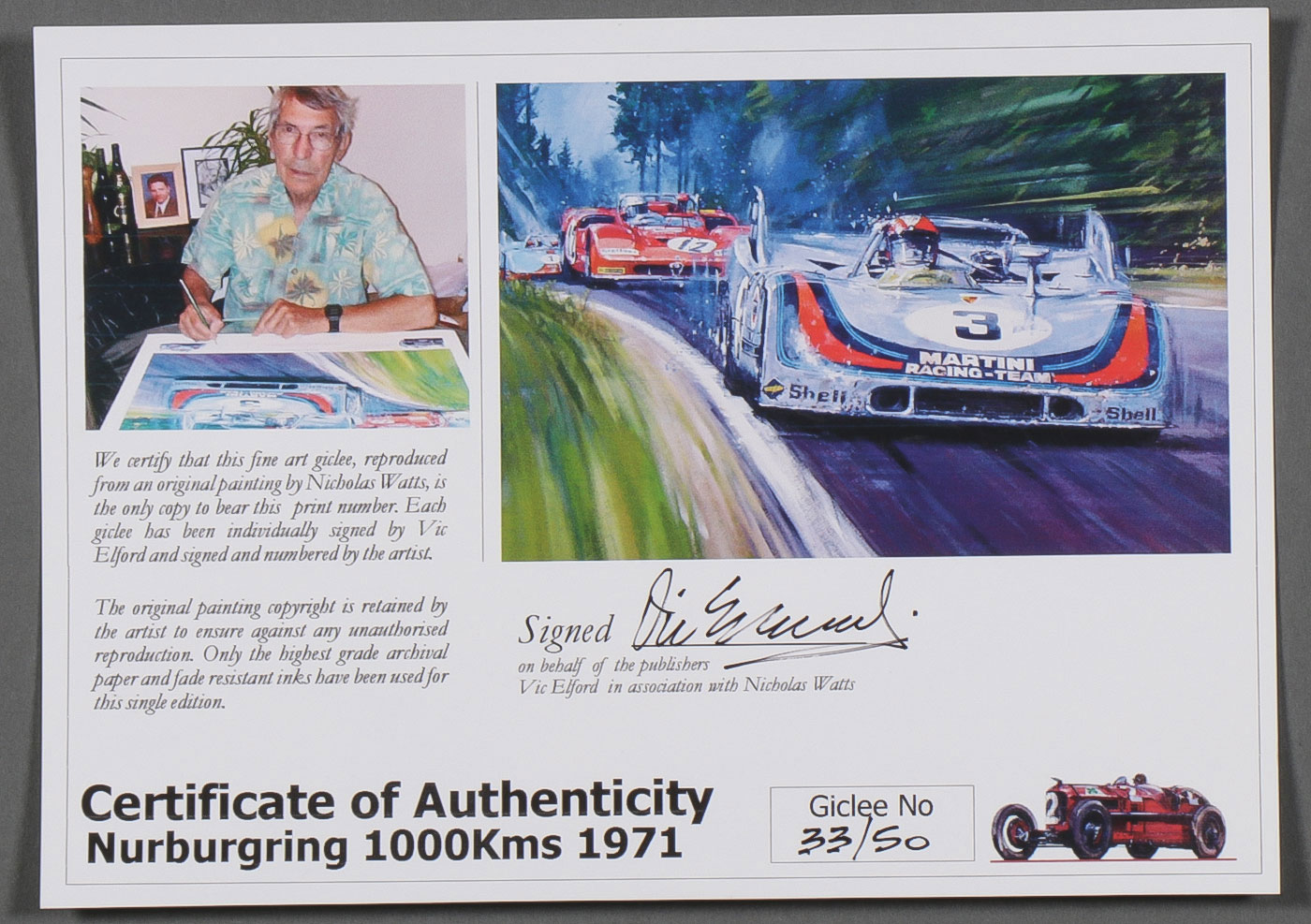 TWO VIC ELFORD SIGNED FORMULA ONE PRINTS - Image 4 of 4