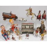 VINTAGE TIN LITHO TOYS AND PARTS