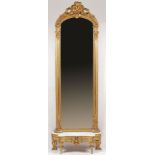 LARGE GILT PIER MIRROR WITH CONSOLE TABLE