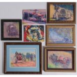 A GROUP OF ORIGINAL FORMULA ONE PAINTINGS