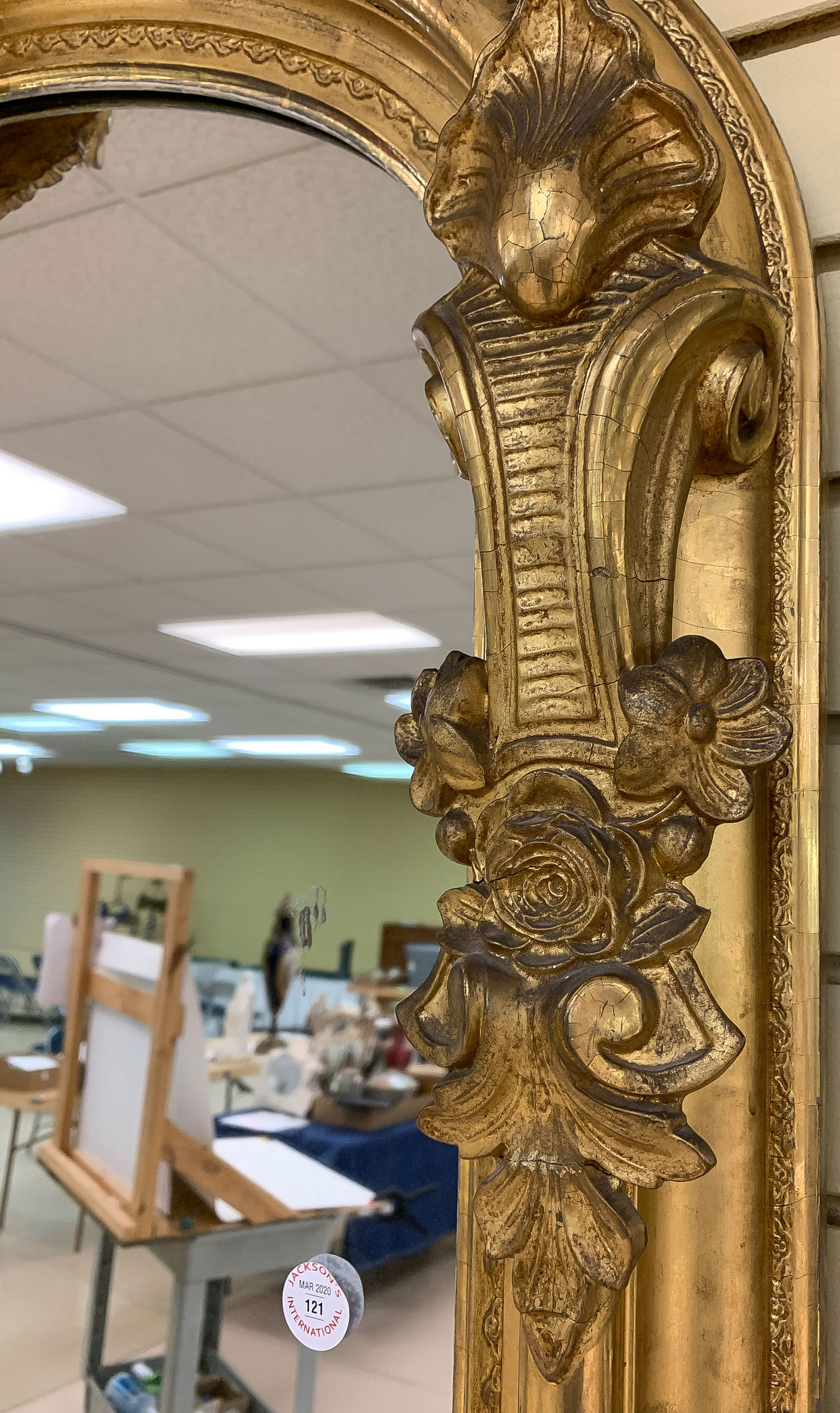LARGE GILT PIER MIRROR WITH CONSOLE TABLE - Image 4 of 10