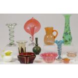 ROYCROFT/STEUBEN VASE & OTHER ART GLASS