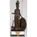 LARGE & IMPRESSIVE BRONZE STATUE OF MINERVA