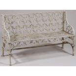 A GOTHIC REVIVAL IRON BENCH