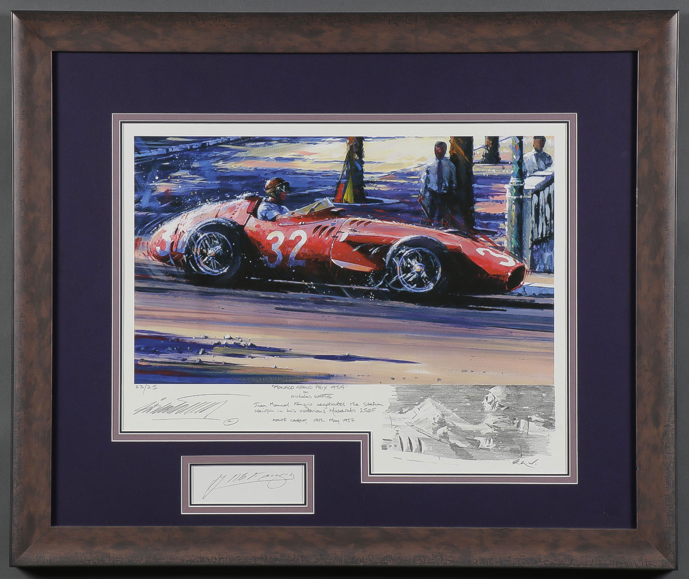 TWO FORMULA ONE PRINTS AND SIGNATURES