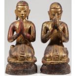 A PAIR OF BUDDHIST GILTWOOD DISCIPLES