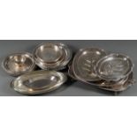 21 SILVER PLATED SERVING TRAYS