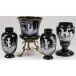 FOUR EXCEPTIONAL MARY GREGORY VASES, C. 1890