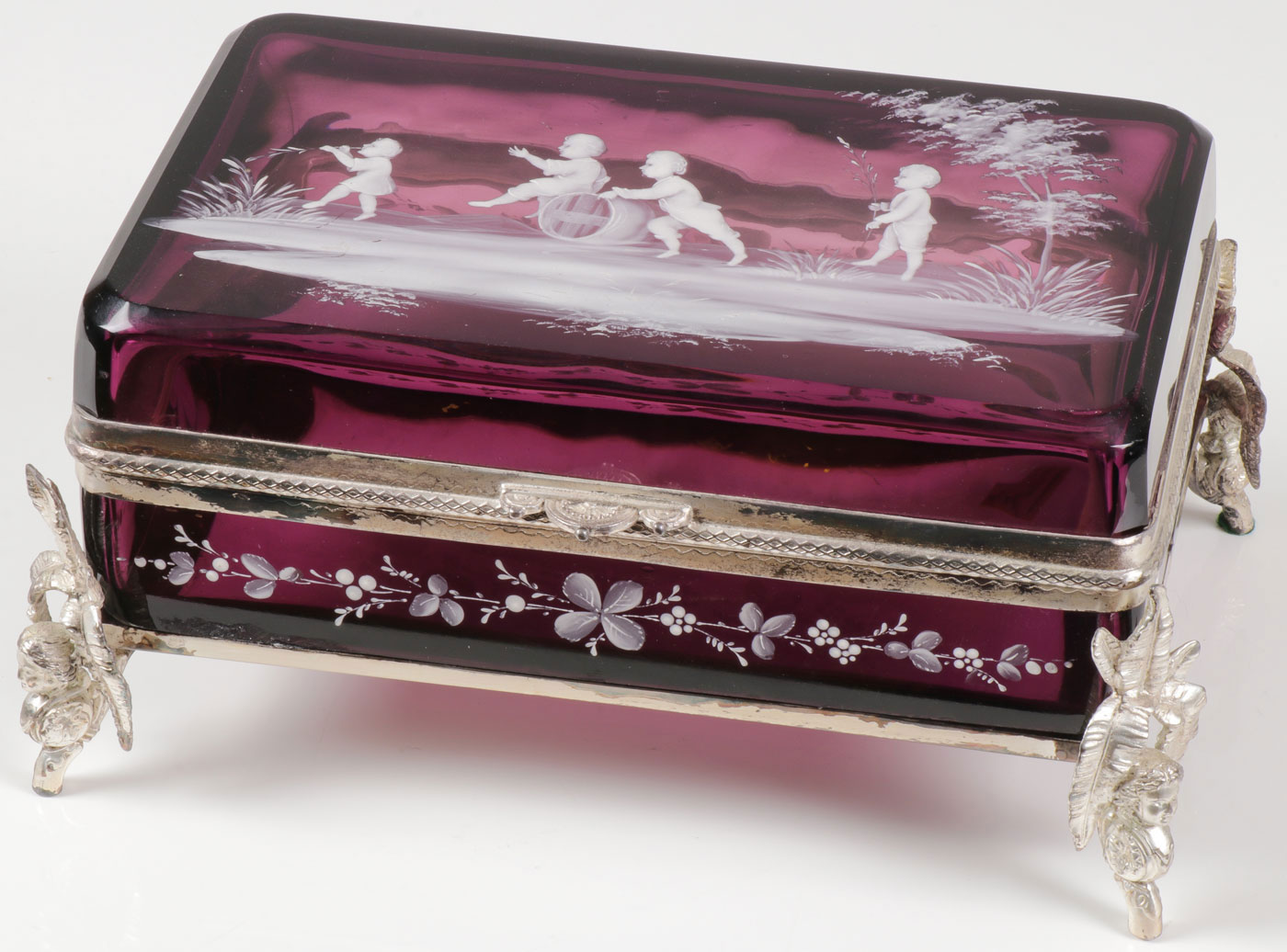 LARGE MARY GREGORY AMETHYST BOX - Image 2 of 4