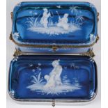 PAIR OF EXQUISITE MARY GREGORY BOXES, C. 1890