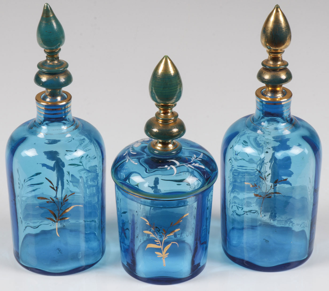 MARY GREGORY SAPPHIRE BLUE PERFUMES, C. 1900 - Image 2 of 2