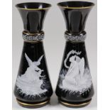 EXCEPTIONAL MARY GREGORY ANGEL VASES, C. 1890
