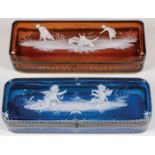 EXCEPTIONAL MARY GREGORY GLOVE BOXES, C. 1880