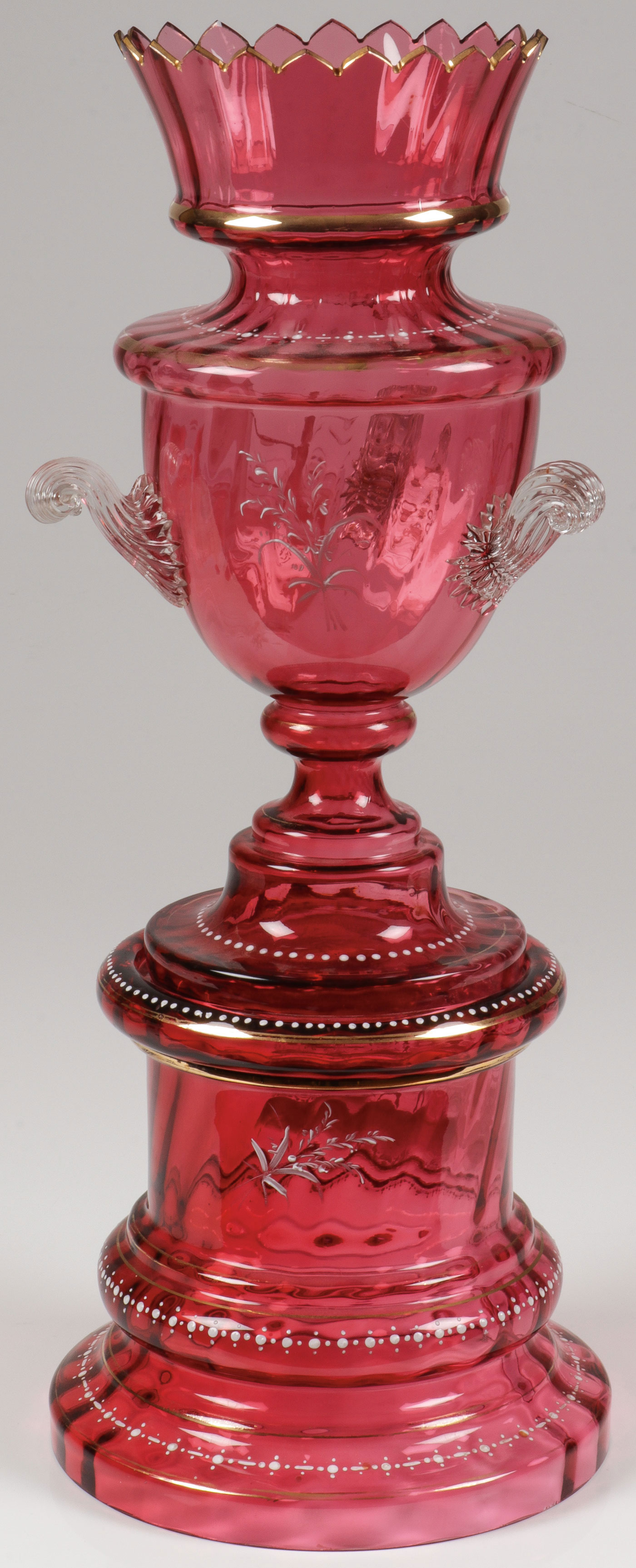 IMPRESSIVE MARY GREGORY CENTERPIECE, C. 1890 - Image 2 of 2