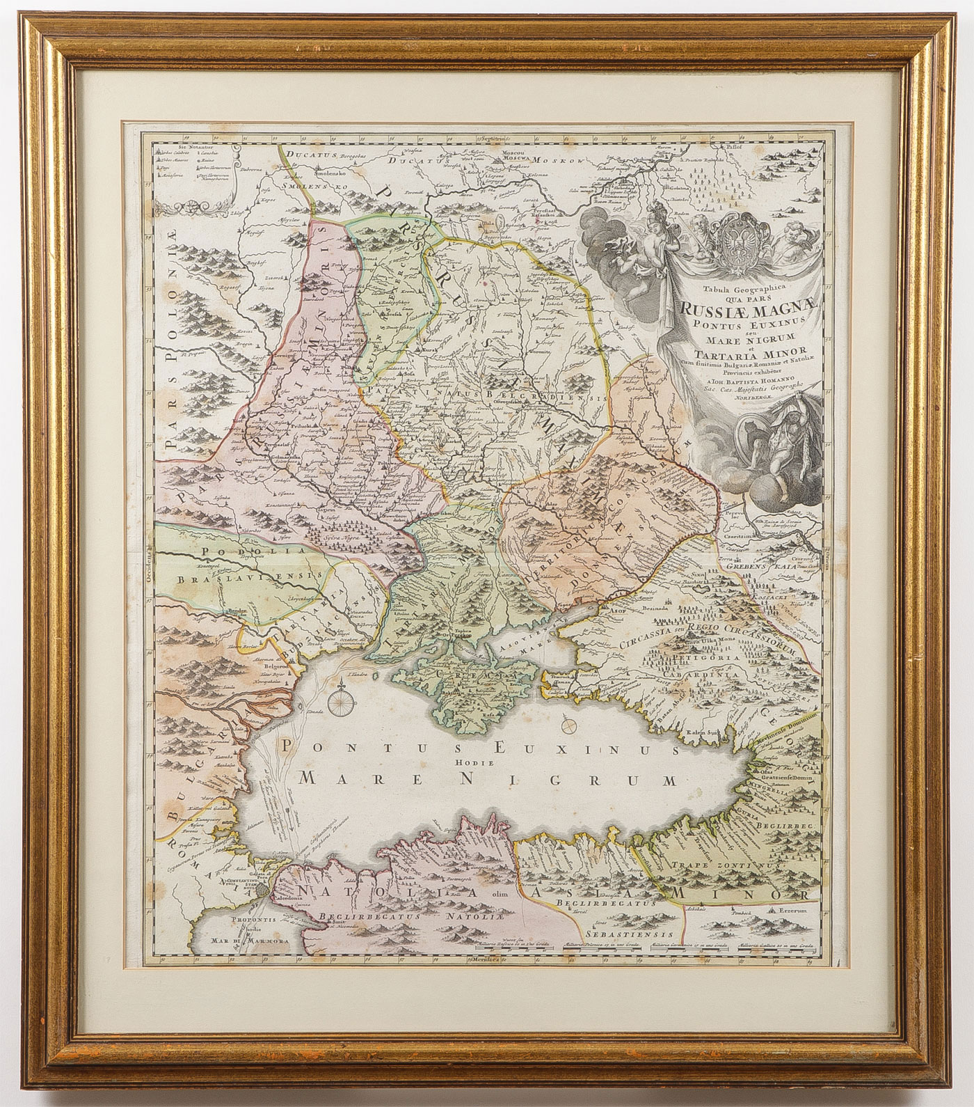 GREAT OLD RUSSIAN MAP INCL BLACK SEA REGION 1720 - Image 2 of 2