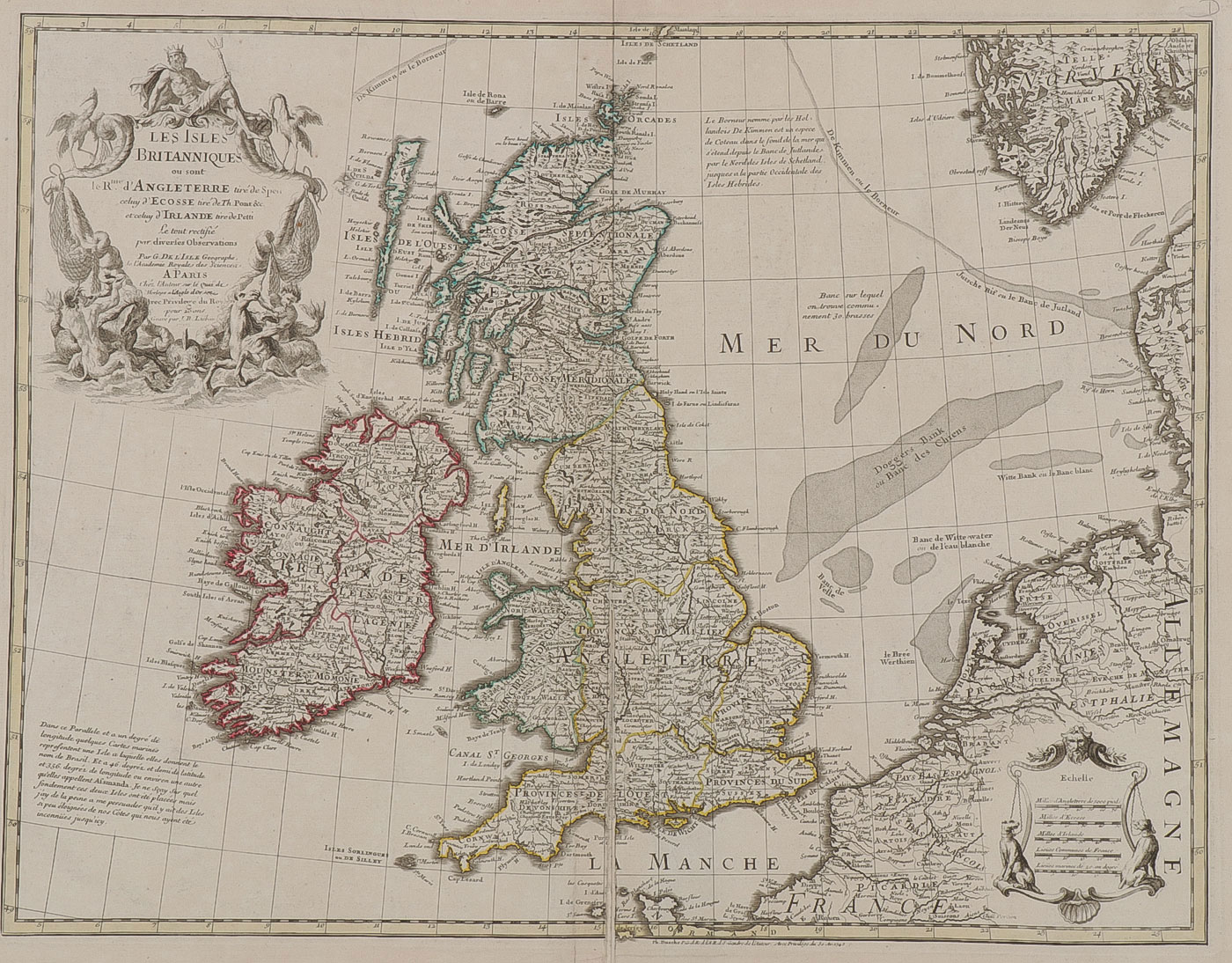 EARLY MAPS OF ENGLAND, IRELAND, & SCOTLAND 17TH-18TH C - Image 6 of 8