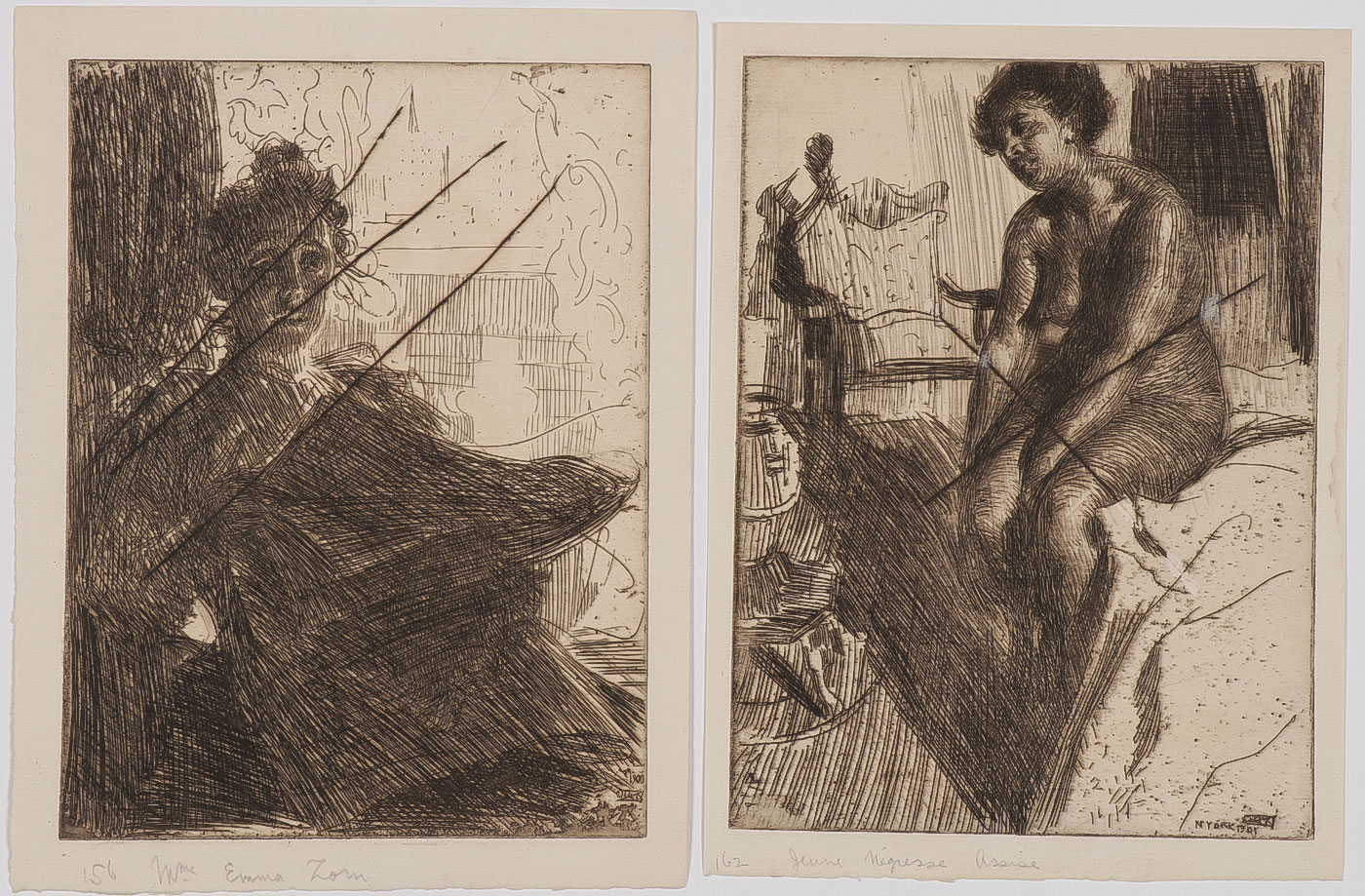 CACHE OF 36 VINTAGE ANDERS ZORN ETCHINGS - Image 2 of 5