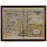 1568 ORTILIUS MAP FREISLAND PROVINCE NETHERLANDS