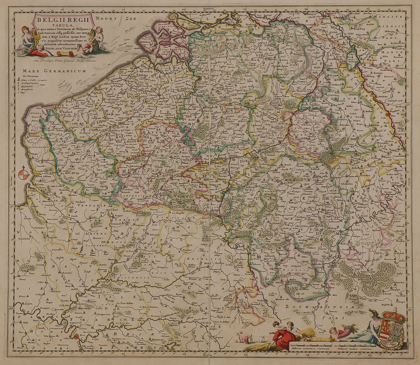 SEVEN VINTAGE EUROPEAN MAPS C. 1640- - Image 6 of 7