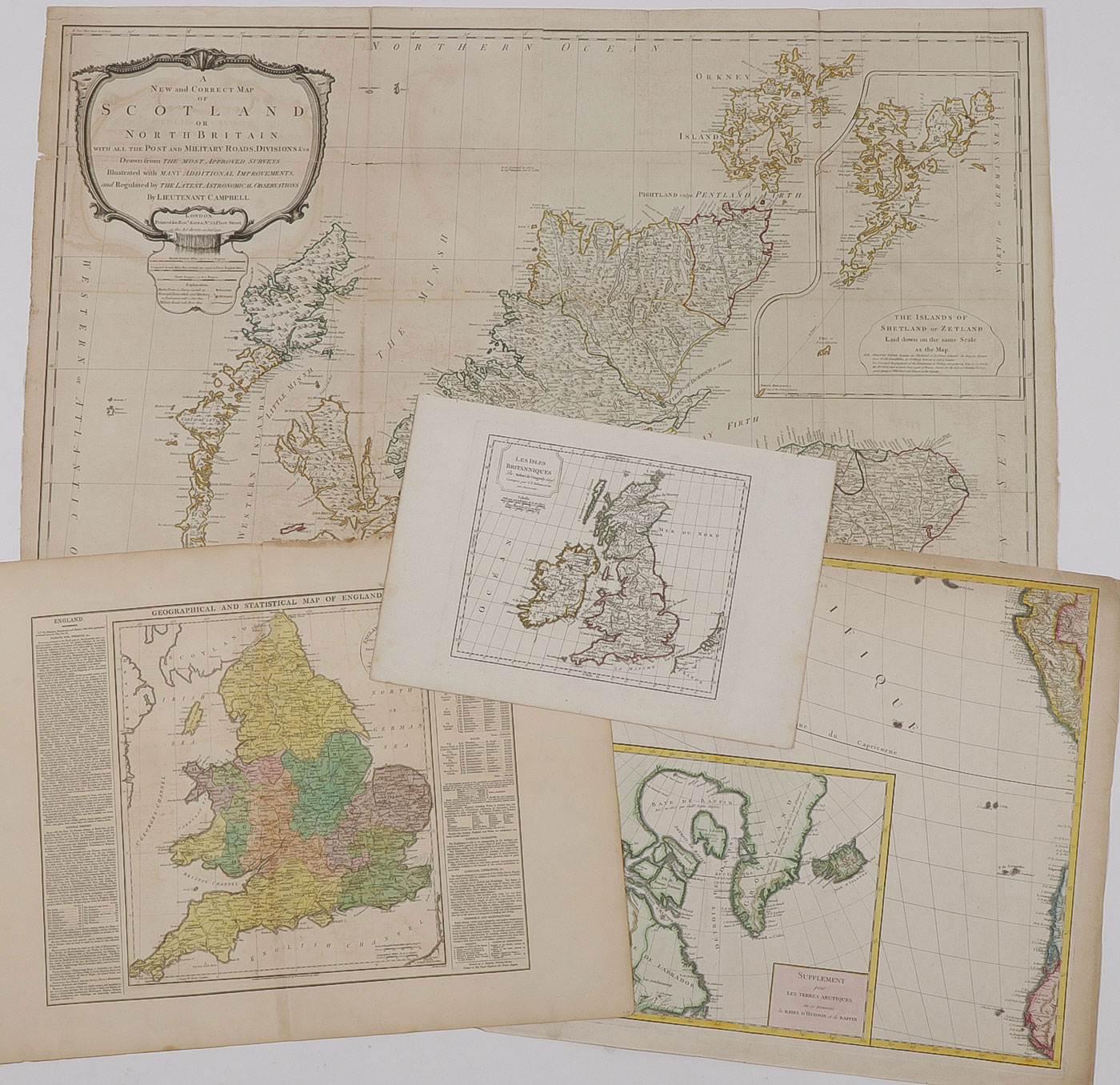 EARLY MAPS OF ENGLAND, IRELAND, & SCOTLAND 17TH-18TH C - Image 7 of 8