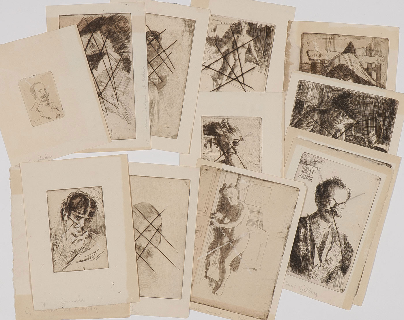 CACHE OF 36 VINTAGE ANDERS ZORN ETCHINGS - Image 3 of 5