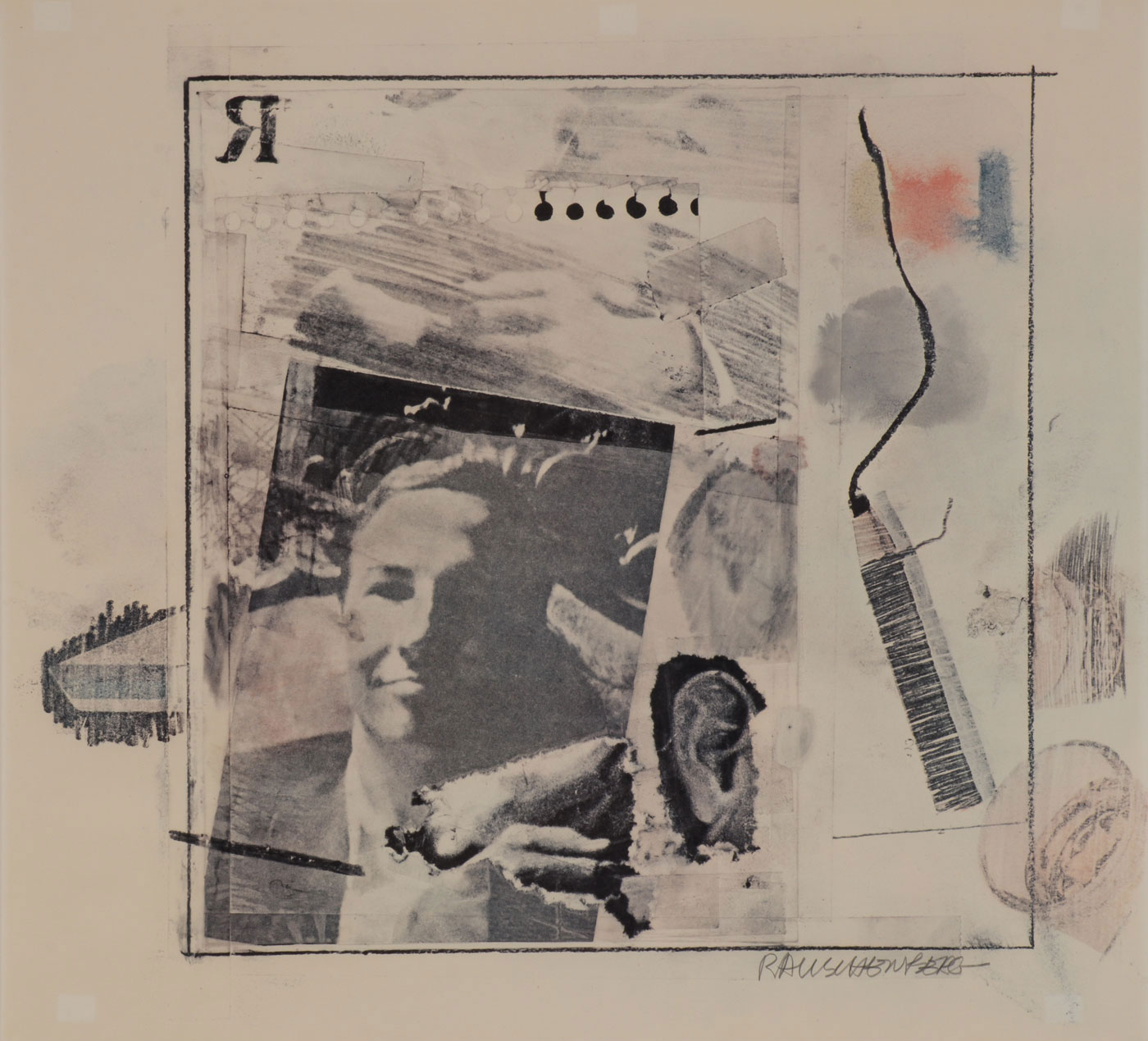 ROBERT RAUSCHENBERG SIGNED WORK