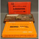 A Bemo HO M Scale Train Set, together with another similar, together with a Bemo four salon wagon