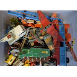 A Dinky Toys Shadow 2, together with two Dinky Toys aeroplanes and a collection of playworn model