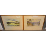 A D Bell, A Group of Five Watercolours, Loch Assynt Sutherland, Derwent Water, Evening in the