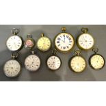 A Large Collection of Pocket Watches and pocket watch parts