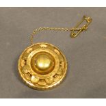 A 15 Carat Gold Brooch of Circular Form, 5.9 grammes all in