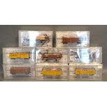 A Micro Trains Line Rio Grande Southern HO Gauge Refrigerator Wagon, boxed, together with seven
