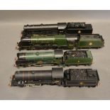 A Green BR City of Liverpool Locomotive 46247, together with three other locomotives Rempton,